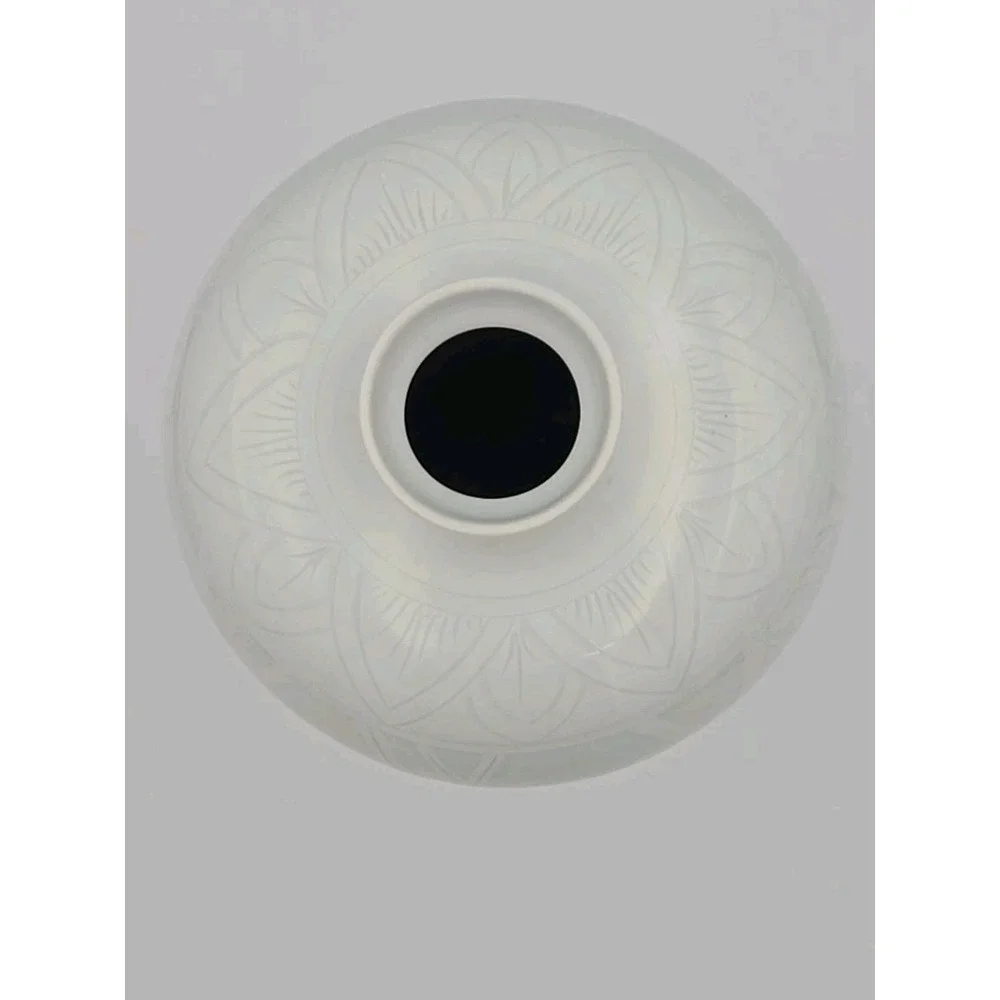 Chinese‎ Porcelain Plum Vase White Glazed Floral Ming Mark Reproduction Decor